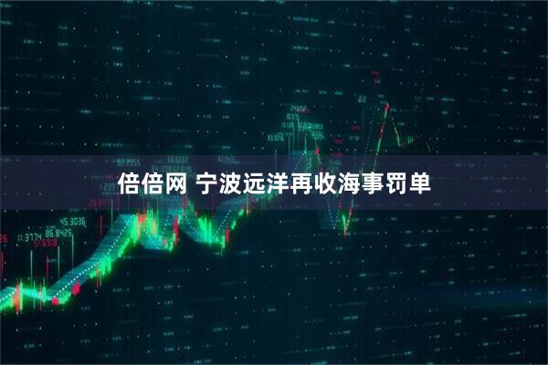 倍倍网 宁波远洋再收海事罚单