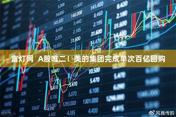 富灯网  A股唯二！美的集团完成单次百亿回购
