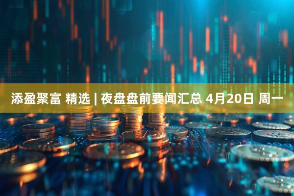 添盈聚富 精选 | 夜盘盘前要闻汇总 4月20日 周一